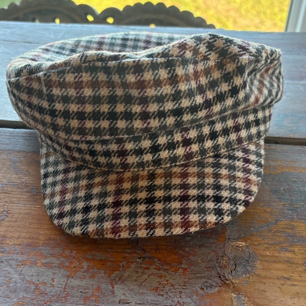 Zara Checkered Flat Cap - Black, Brown, Cream